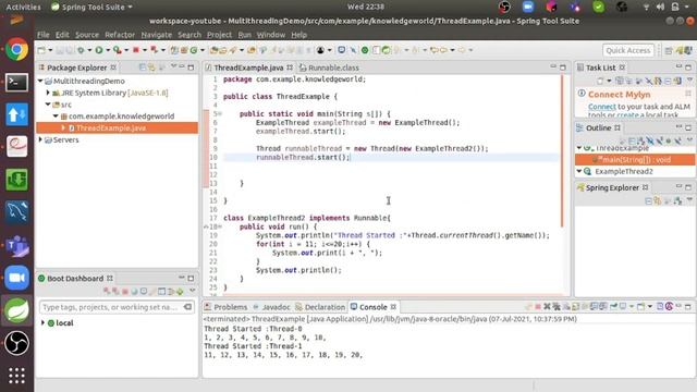 Java Thread Tutorial | Multithreading in java Tutorial | Thread Creation(Multithreading Tutorial-1) смотреть онлайн