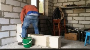 Перегородка из газоблока за 100 секунд // Как привязать газоблок к стене