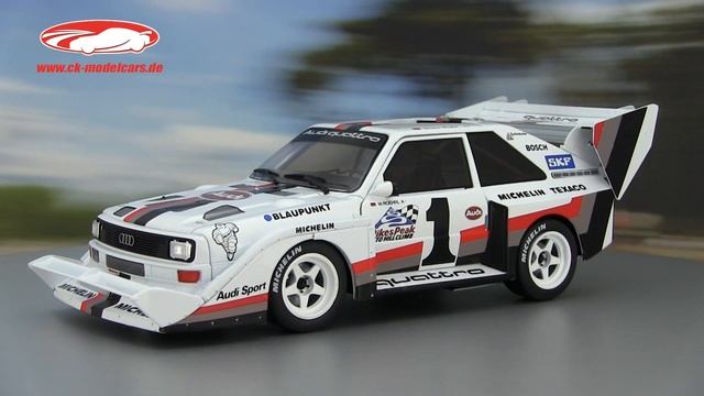 Ck-modelcars-video: Audi Sport Quattro S1 E2 #1 Winner Pikes Peak 1987 Walter Röhrl, CMR