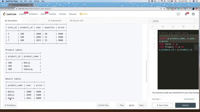 猩猩的乐园 Leetcode 1068 Product Sales Analysis I смотреть онлайн