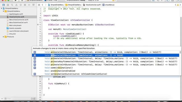 iOS - Swift 3 - Как создать самый простой Slide Menu смотреть онлайн