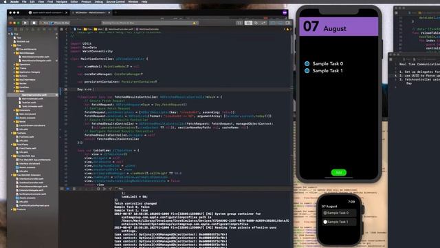 Swift 5 - Update data between Apple Watch and iPhone смотреть онлайн