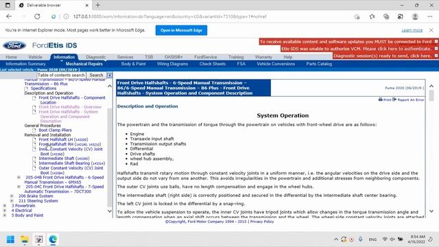 ? FORD ETIS IDS OFFLINE REPAIR MANUALS 2022.02 ?