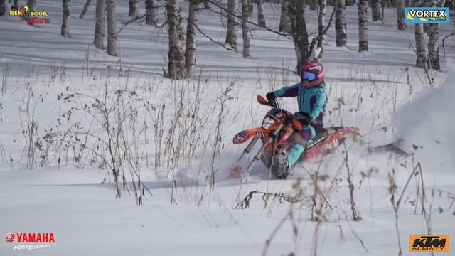Текели. Девушка на сноу байке. Vortex. Путешевствия на снегоходах. смотреть онлайн
