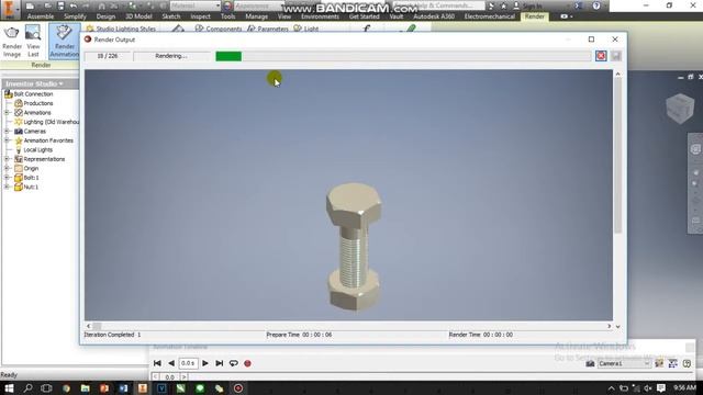 3A. Autodesk Inventor Tutorial : Render Animation смотреть онлайн
