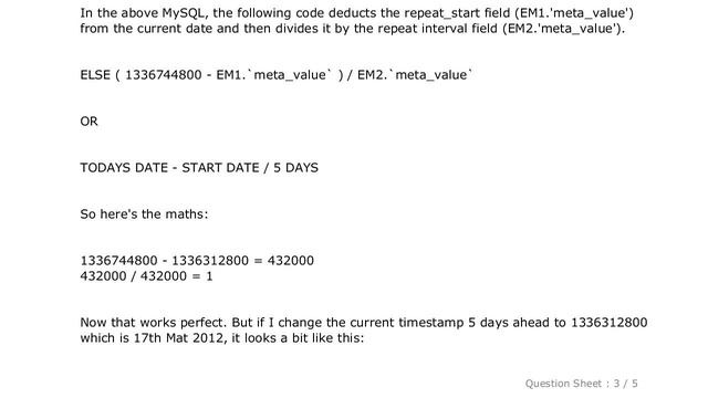 MySQL : Repeating calendar events and some final maths смотреть онлайн