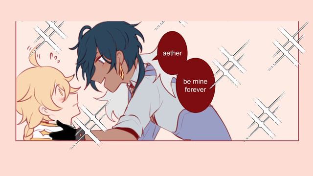 Aether's Reverse Harem | Genshin Impact comic dub смотреть онлайн