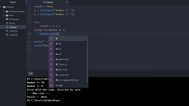 62 exceptions handling смотреть онлайн