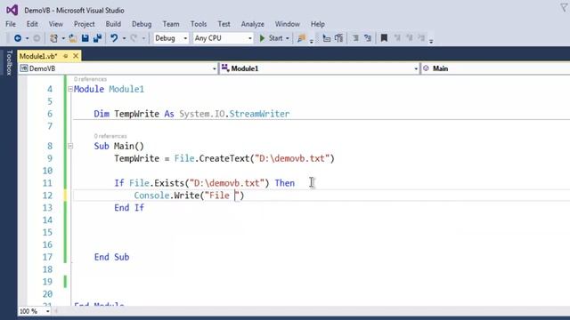 VB.Net Create File смотреть онлайн