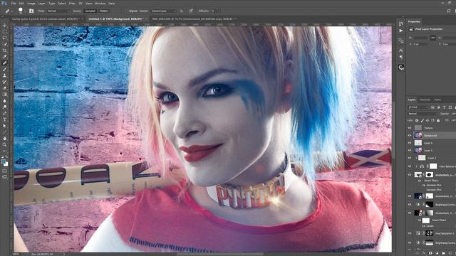 Photoshop Speed Art - Harley Quinn (Suicide Squad) #speedart смотреть онлайн