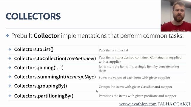 Introduction to reducer methods and Collectors смотреть онлайн