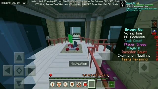 РАБОЧАЯ КАРТА AMONG US В MINECRAFT PE!!! смотреть онлайн