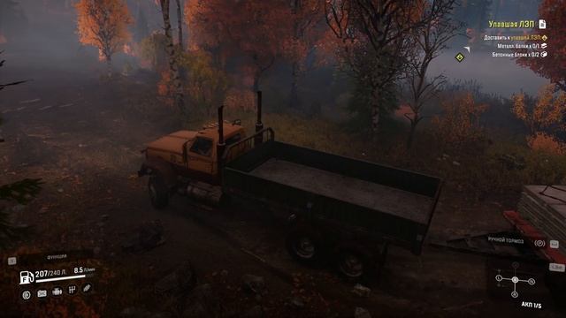 SnowRunner - Прохождение доп. миссии ( Упавшая ЛЭП ) Michigan, USA - Challenging game mode смотреть онлайн