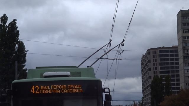 Украина, Харьков, троллейбус Богдан Т70117 №3608 Северная Салтовка, Героев Труда, Валентиновская смотреть онлайн
