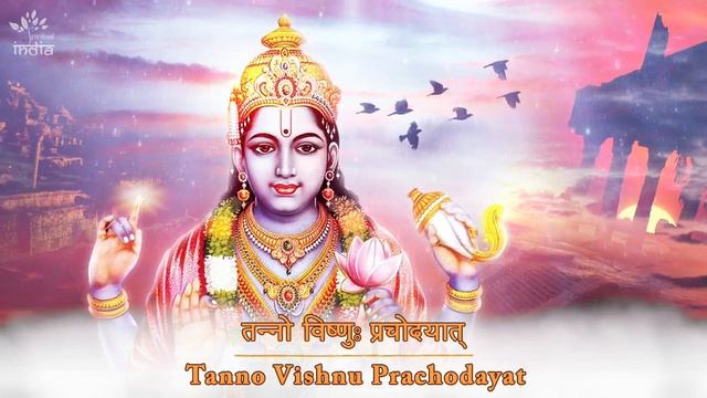 Vishnu Gayatri Mantra - OM Narayana Vidhmahe with Lyrics | Hindi Bhakti Songs | Morning Mantra смотреть онлайн