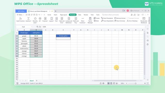 [WPS Academy] 1.2.3 Excel: How to use Name Manager смотреть онлайн