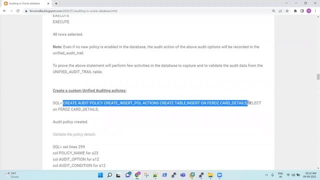 Unified Auditing in Oracle 12c смотреть онлайн