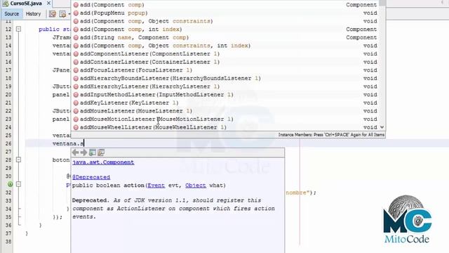 Tutorial Java SE - 55 jButton Swing смотреть онлайн