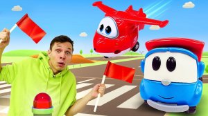 Мультики Грузовичок Лева и игрушки. Супер Крылья на базе. Машинки строят взлетную полосу в Аэропорту