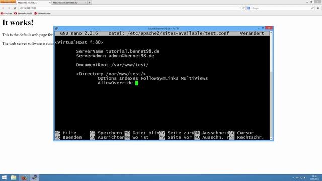 Tutorial: Domain auf Verzeichnis weiterleiten (Apache2 Virtual Hosts) [Deutsch] [Full-HD] смотреть онлайн