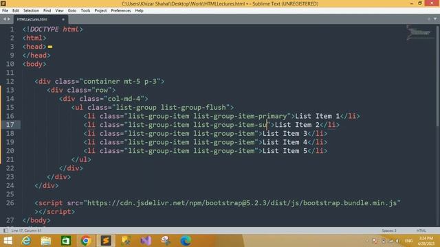 Bootstrap CSS List Group Classes Tutorial in Hindi / Urdu смотреть онлайн
