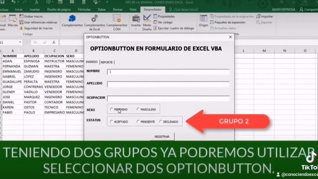 Como crear optionbutton en formulario con Excel. смотреть онлайн