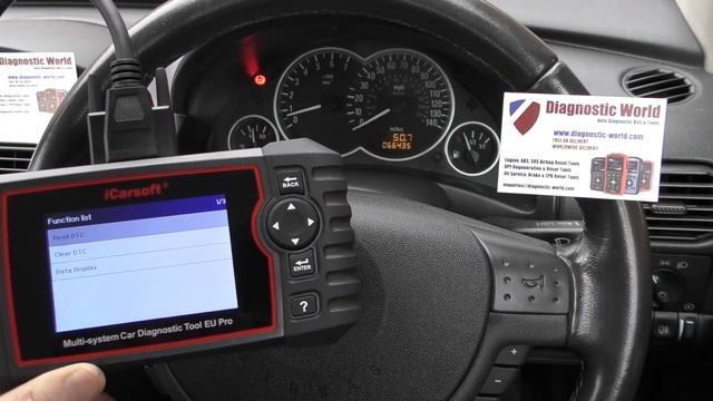 iCarsoft EU Pro Reset Vauxhall Opel Airbag Warning Light Symbol B0065 Demo Review смотреть онлайн