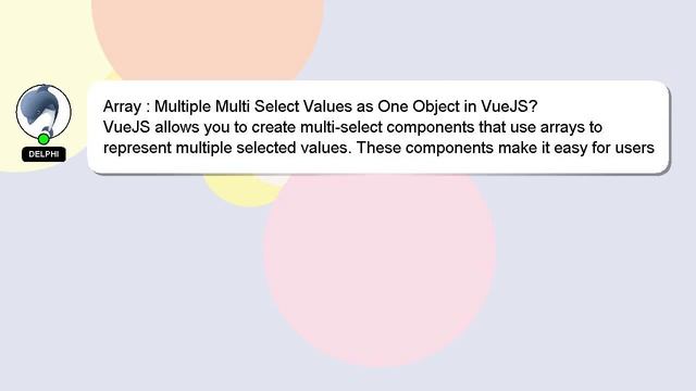 Array : Multiple Multi Select Values as One Object in VueJS? смотреть онлайн