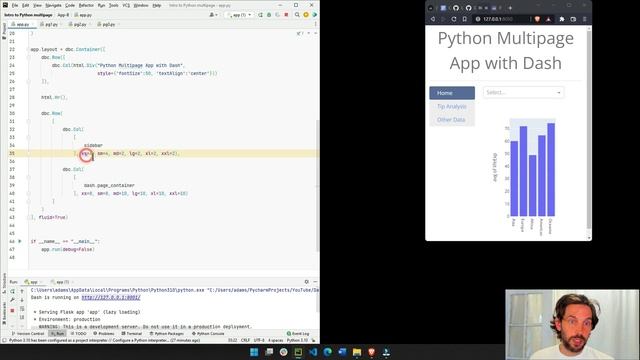 Multipage Python Dash App - part 2 - Sidebar and Layout Enhancement смотреть онлайн