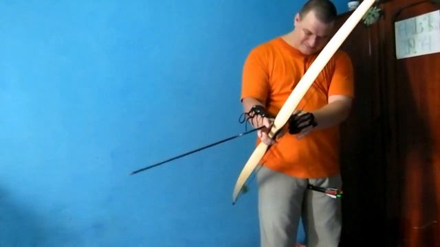 Traditional Wooden Bow. Bambus/Wenge 68" 63# @28" смотреть онлайн