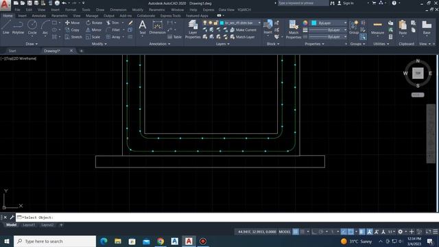AutoCAD Reinforcement Section Distance Bars With Autolisp смотреть онлайн