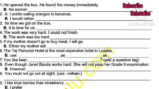 English paper 2-REWRITES exam revision questions and answers part XI смотреть онлайн