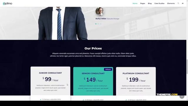 Optimo - Responsive Multi-Purpose WordPress Theme redux framework portfolio Website Builder смотреть онлайн