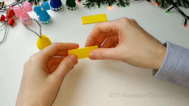 DIY ?Новогодние КОЛОКОЛЬЧИКИ из фоамирана ? Christmas decorations смотреть онлайн