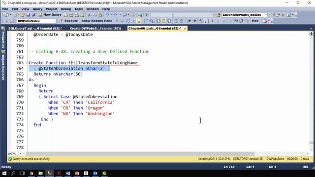 Creating ETL views and stored procedures смотреть онлайн