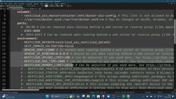 Nextcloud All In One On Docker On Windows Using Dockge