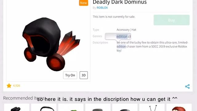 Deadly dark dominus has came out! Very rare (ROBLOX) смотреть онлайн