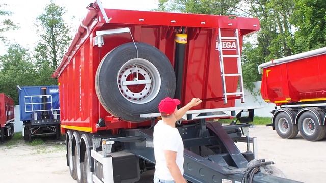 Стальной самосвальный прицеп с цро MEGA 18 м3 смотреть онлайн