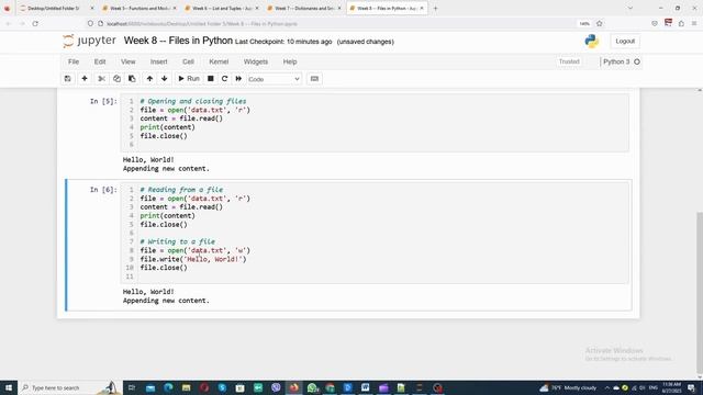 Week 8: Working with Files in Python смотреть онлайн