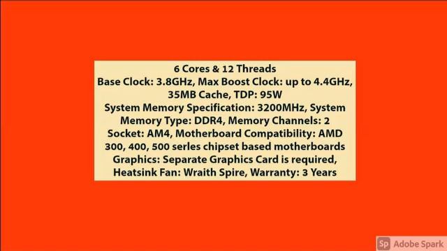 AMD Ryzen 5 3600X Desktop Processor 6 cores up to 4.4GHz 35MB Cache AM4 Socket (100-100000022BOX) смотреть онлайн