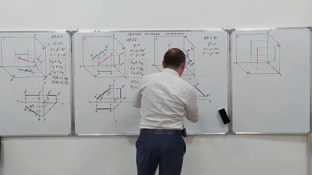 Проецирование прямых частного положения смотреть онлайн