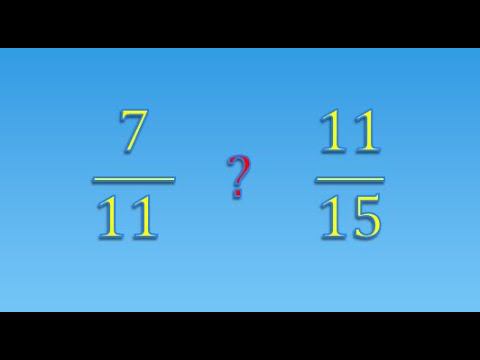 Сравнить дроби без калькулятора и приведения к общему знаменателю. смотреть онлайн