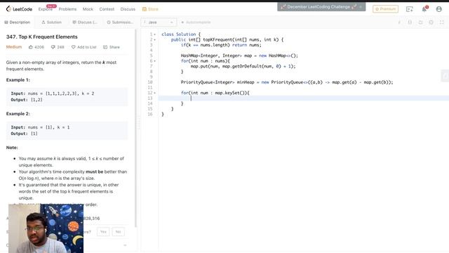 347. Top K Frequent Elements смотреть онлайн
