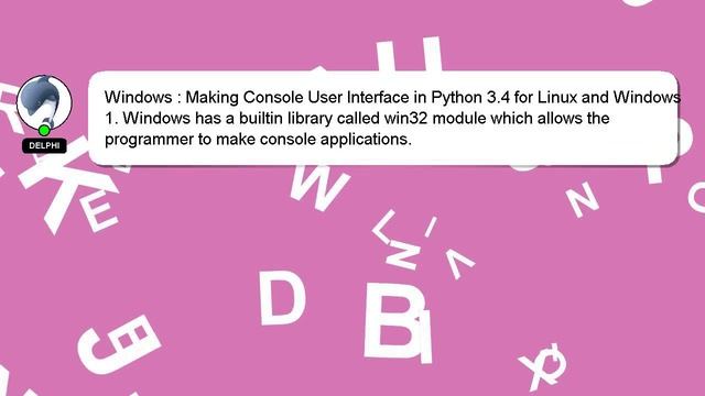 Windows : Making Console User Interface in Python 3.4 for Linux and Windows смотреть онлайн