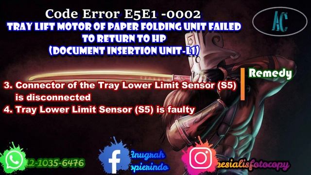 Code Error IR Advance Part 80 ( Code : E5E1 -0001, E5E1 -0002, E5E1 -8001 ) смотреть онлайн