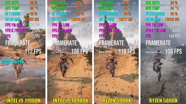 INTEL i9-11900K vs i9-10900K vs RYZEN 5900X vs RYZEN 5800X | Test in 5 Games смотреть онлайн