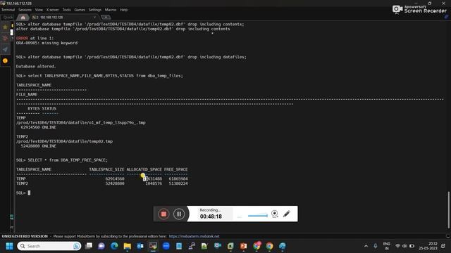 30 _ TEMPORARY Tablespace & UNDO Tablespace LAB session in Oracle Core DBA 2023 @ravireddye-learnin смотреть онлайн