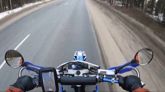 Первый выезд на асфальт. Regulmoto Sport 003. смотреть онлайн