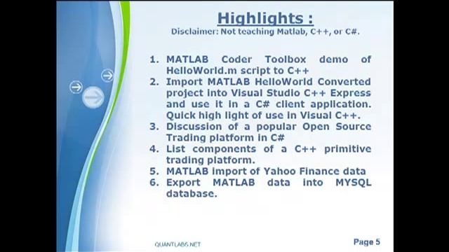 Matlab secrets with Visual C++ DLL, C# client, Matab, Coder, Yahoo Finance, MYSQL смотреть онлайн