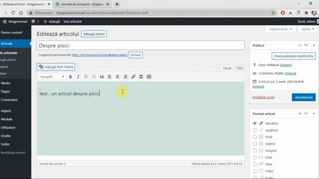 Cum se adauga un articol pe platforma Wordpress si cum se gestioneaza categoriile смотреть онлайн